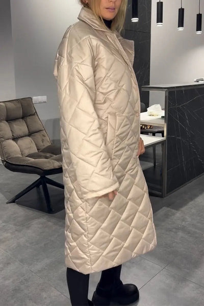 Ofira™ | Reversible Quilted Coat with Leopard Lining