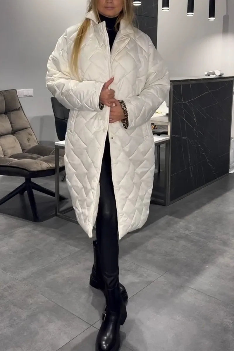 Ofira™ | Reversible Quilted Coat with Leopard Lining