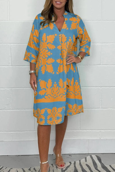 Gisella | Elegant Printed Midi Dress