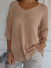 CozyRib™ – Women’s V-Neck Ribbed Knit Pullover
