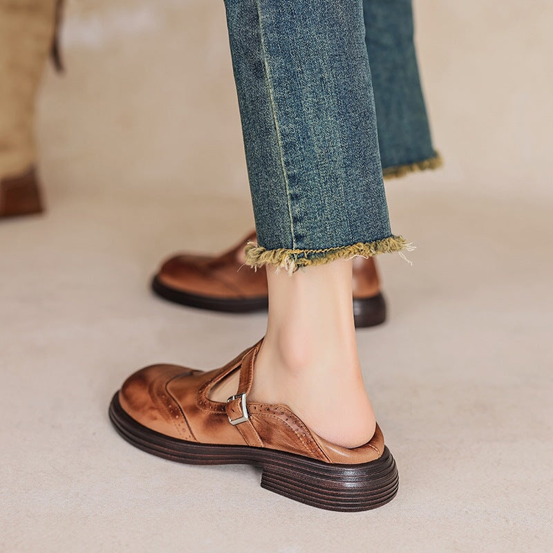 VELDA – Elegant Leather Mary Janes