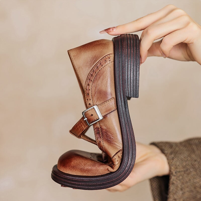 VELDA – Elegant Leather Mary Janes