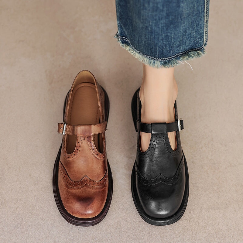 VELDA – Elegant Leather Mary Janes