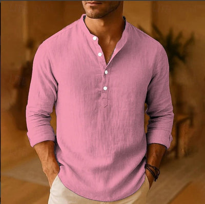BreezyLuxe™ Men’s Linen Popover Shirt