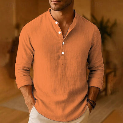 BreezyLuxe™ Men’s Linen Popover Shirt