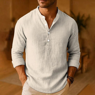 BreezyLuxe™ Men’s Linen Popover Shirt
