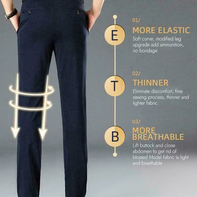 AquaFlex™ | High-Stretch Men’s Classic Slim Fit Suit Pants