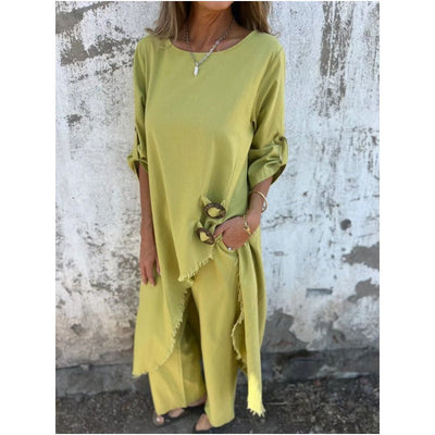 Marivelle™ | Cotton-Linen Two-Piece Comfort Set