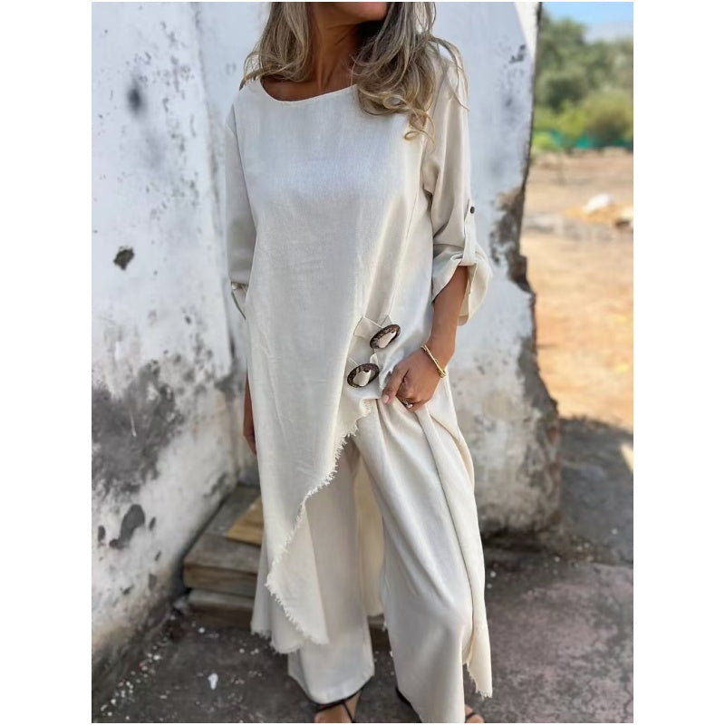 Marivelle™ | Cotton-Linen Two-Piece Comfort Set