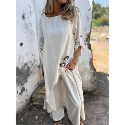 Marivelle™ | Cotton-Linen Two-Piece Comfort Set